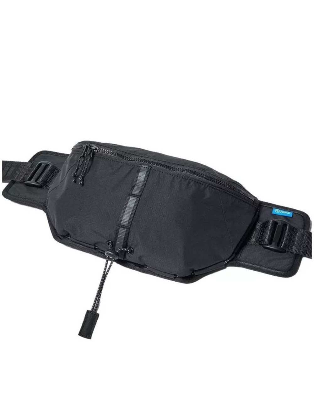 Janji Black Crossbody Waist Pack with Reflective Trim